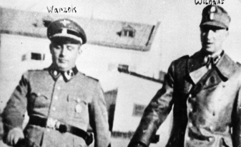 Two SS officers on the staff of the Janowska camp.